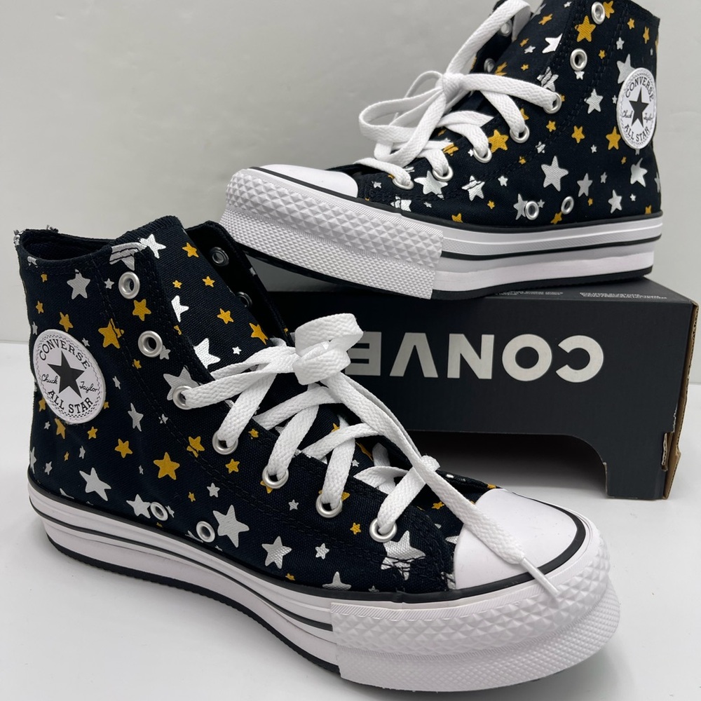 Converse WMNS Star Pattern High-Top
CTAS EVA LIFT HI
BLACK/SILVER/GOLD Sneakers - Picture 9 of 16